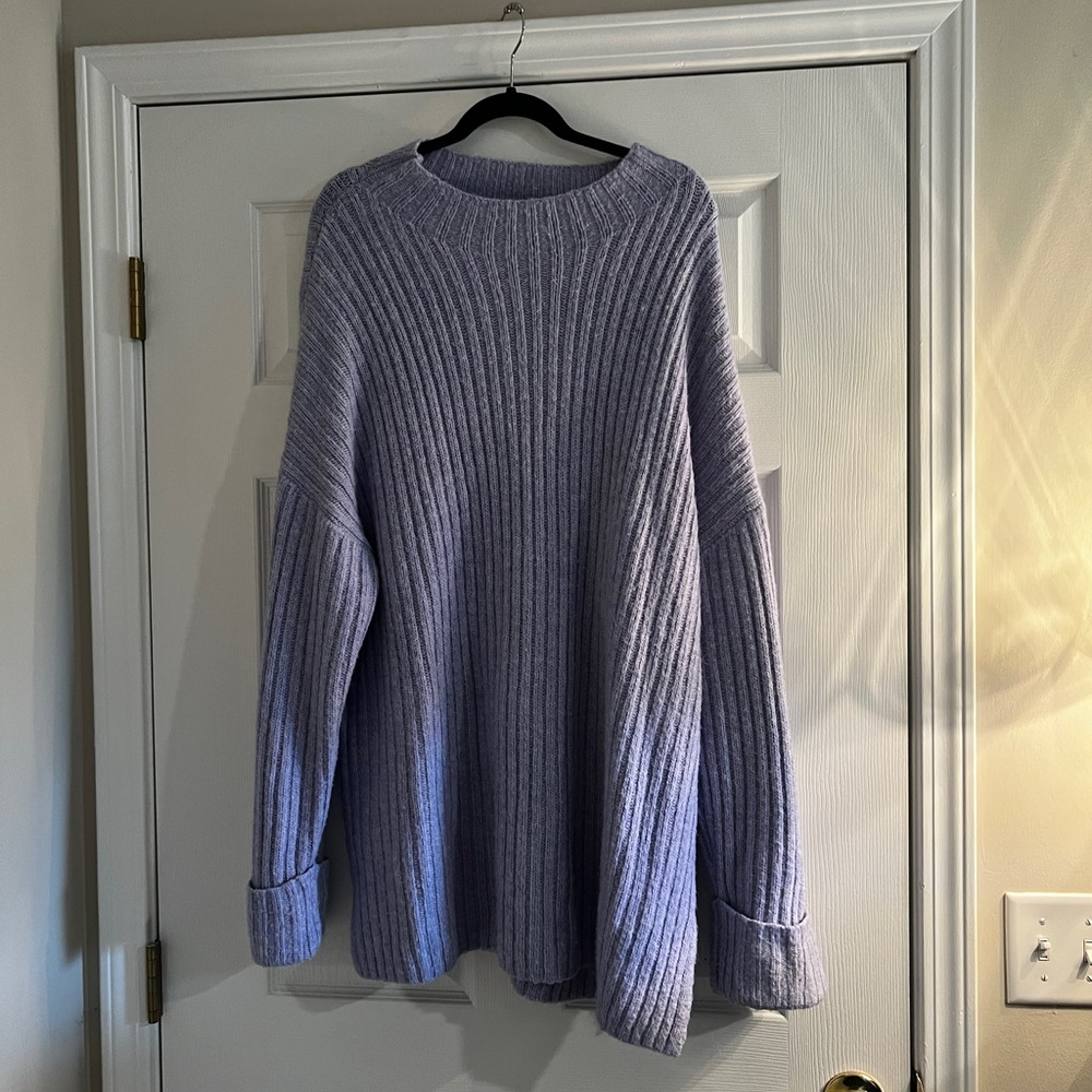 Old Navy Purple Crew Neck Sweater Chunky Knit